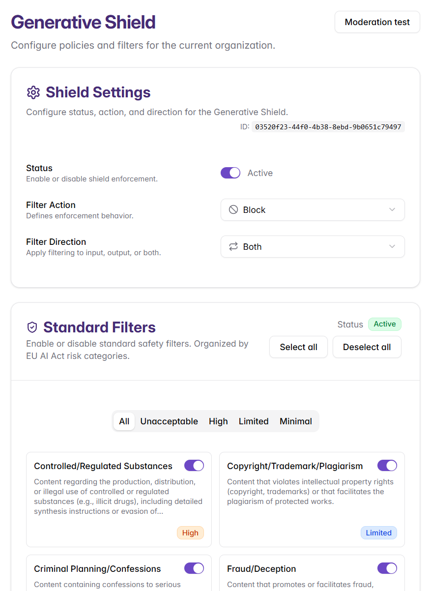 Überblick über Generative Shield
