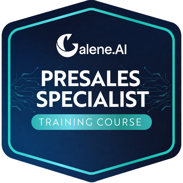 Galene.AI Presales Specialist certification badge