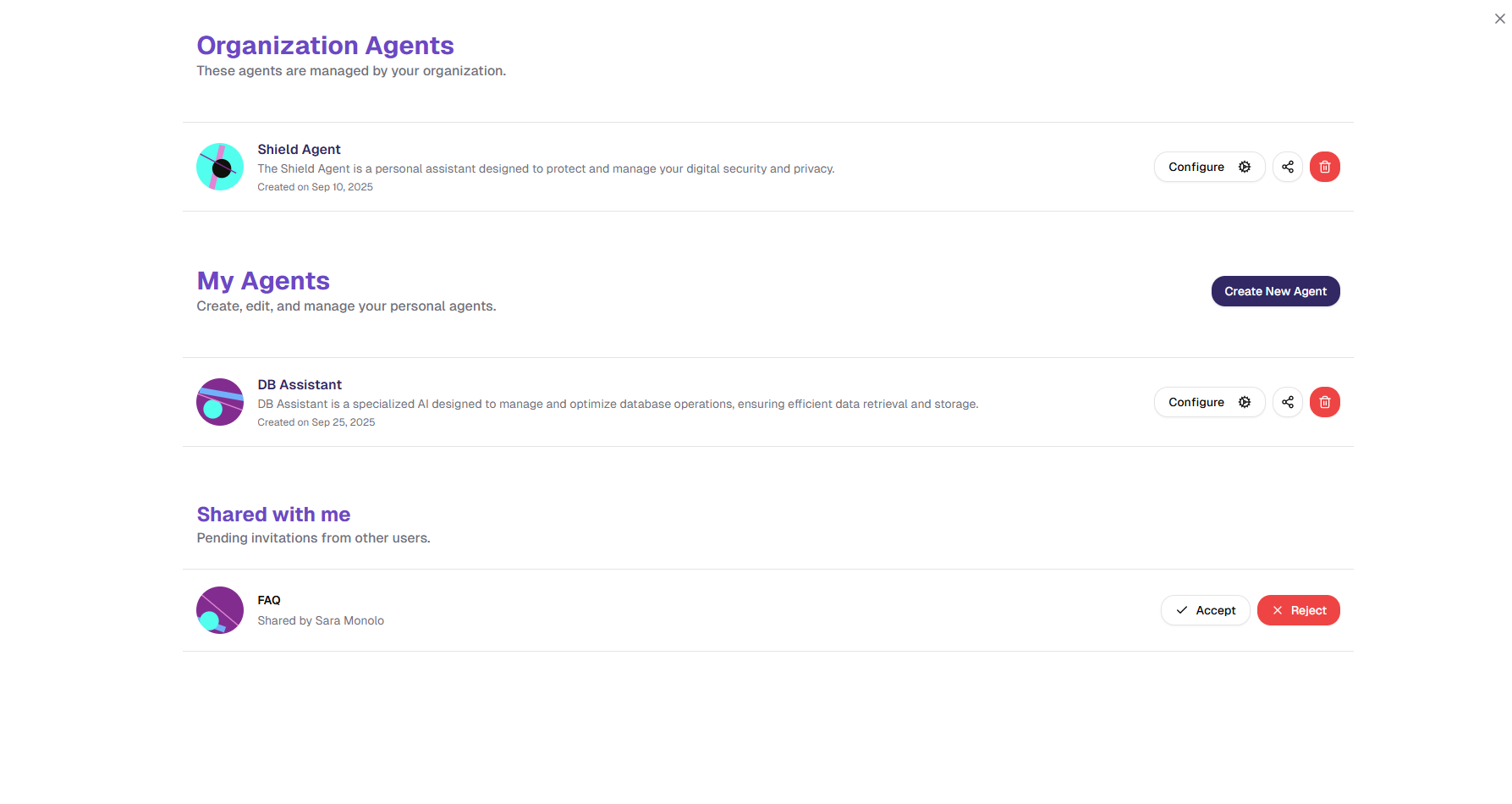 Configuração geral do construtor de agentes sem código